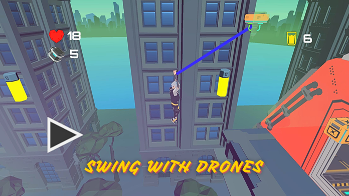 Drone Rope Swing Hero Spider Game Screenshot