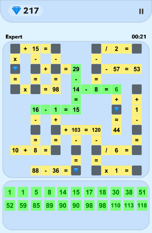 Math Crossword Puzzles ภาพหน้าจอเกม