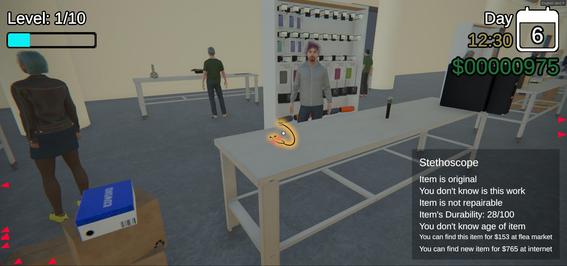Screenshot 1 of Simulateur de marché aux puces '24 