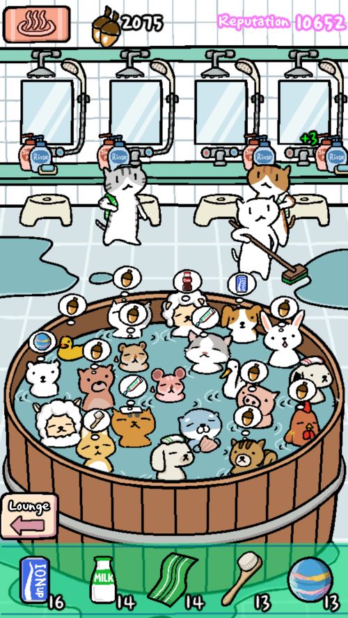 Screenshot of Animal Hot Springs - Relaxing with cute animals