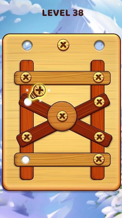 Wood Nuts Bolts Screw Puzzle Game Screenshot