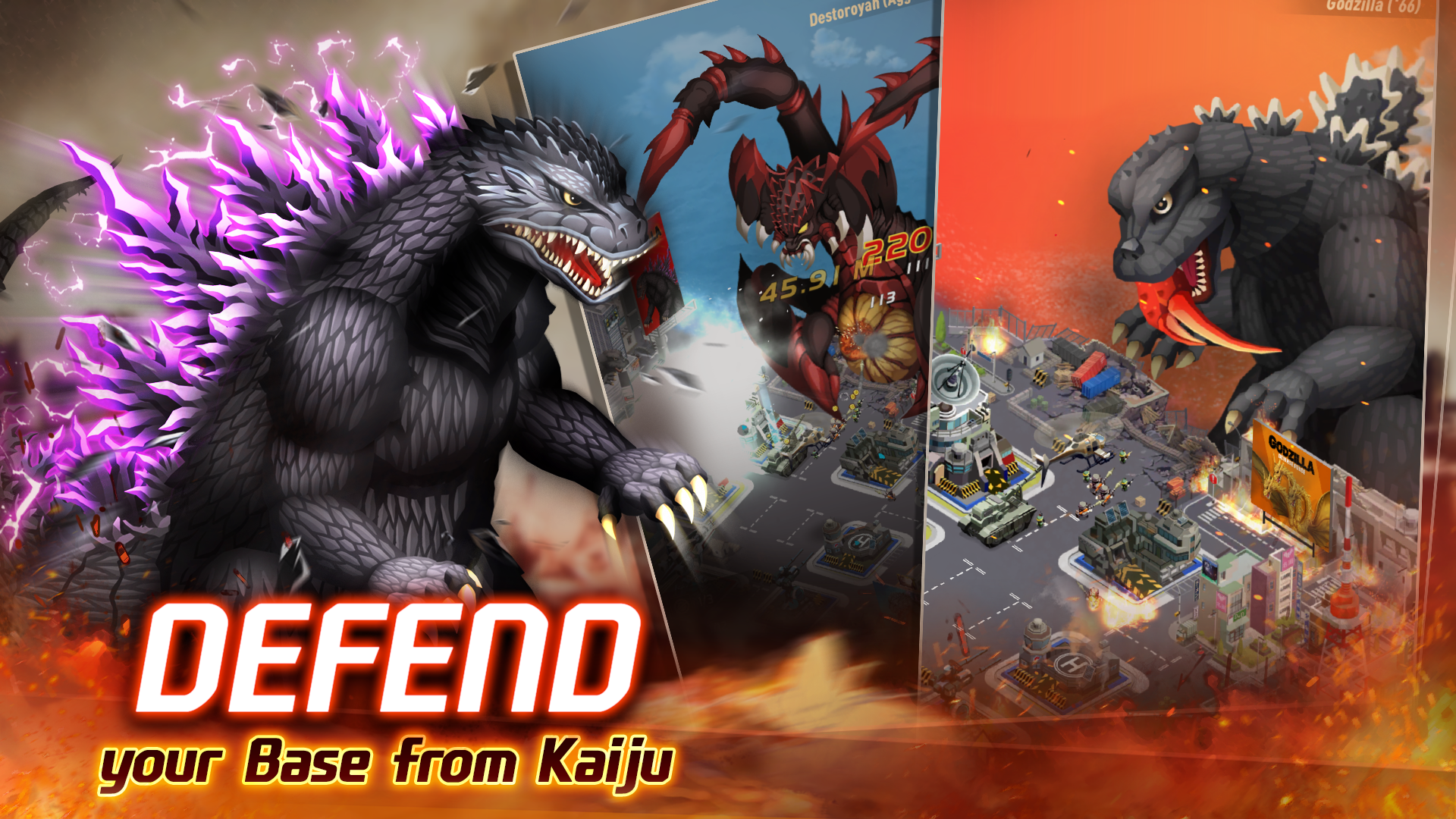 Cuplikan Layar Game Godzilla Defense Force
