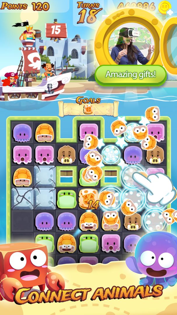 Screenshot of Pirate Match 3 Adventure Treas