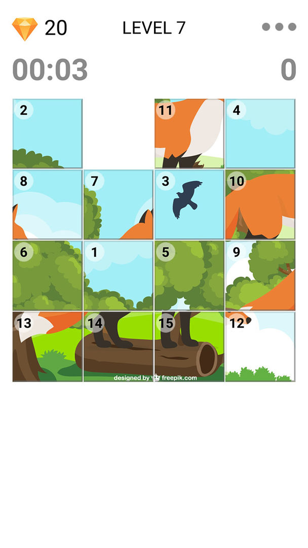 Screenshot of Cute Animals Slide Puzzle