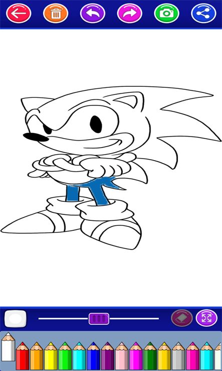 Screenshot of Sonic coloring Book