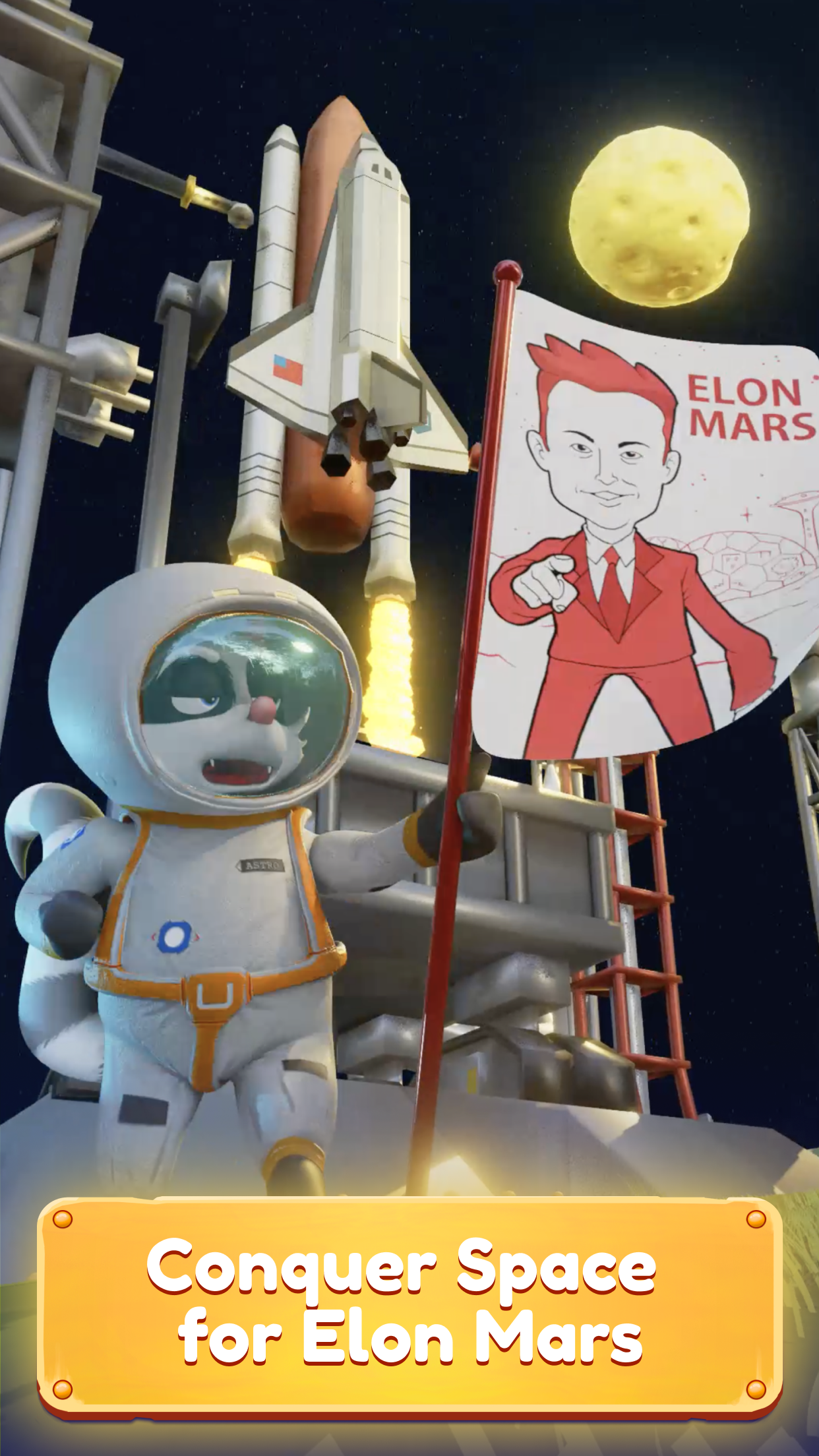 Screenshot 1 of Elon Mars: เครื่องจำลองการบินอวกาศ 3 มิติ 1.6.1