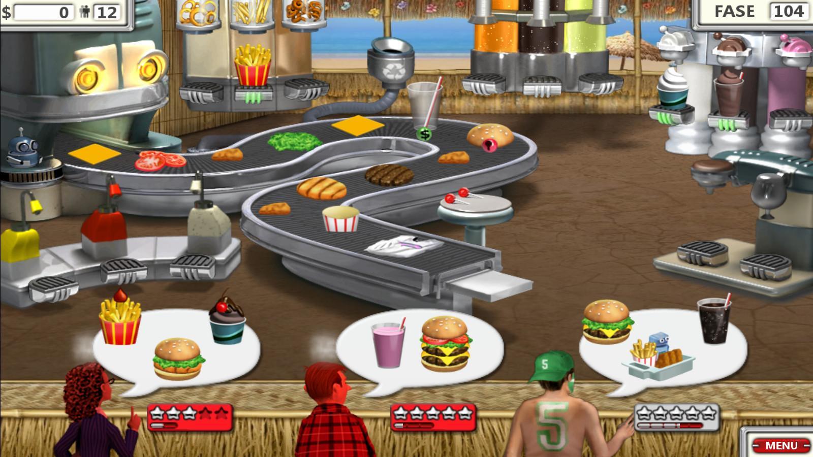 Captura de Tela do Jogo Burger Shop 2