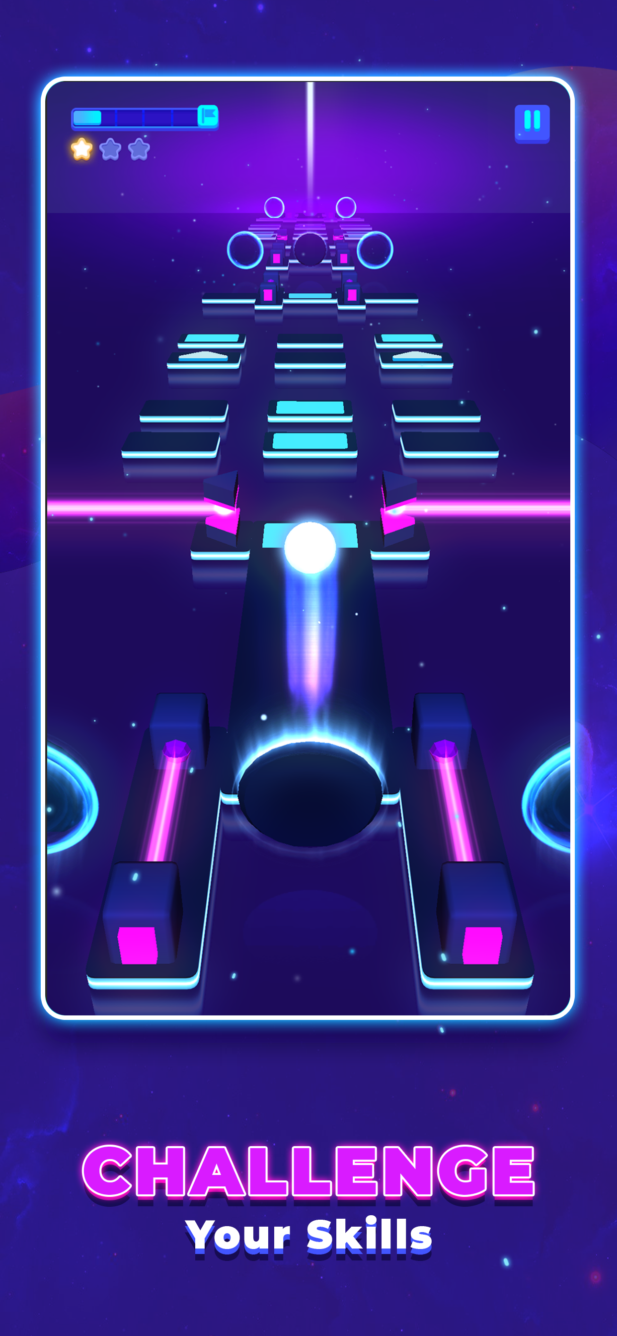 Screenshot of Jump Ball: Tiles and Beats