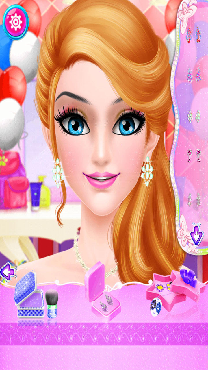 Pink Princess Makeover Salon Game Screenshot