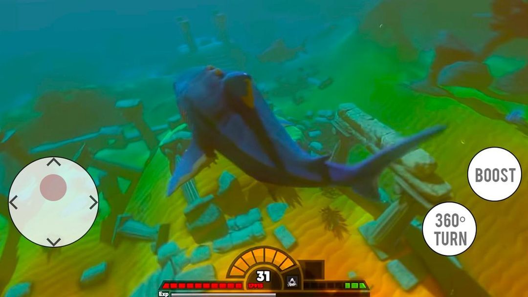 3D Feed Metal Shrk Fish Simulator 게임 스크린 샷