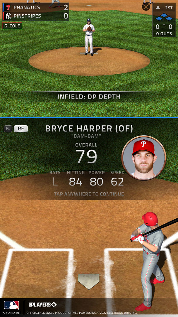 Screenshot of MLB Tap Sports Baseball 2022