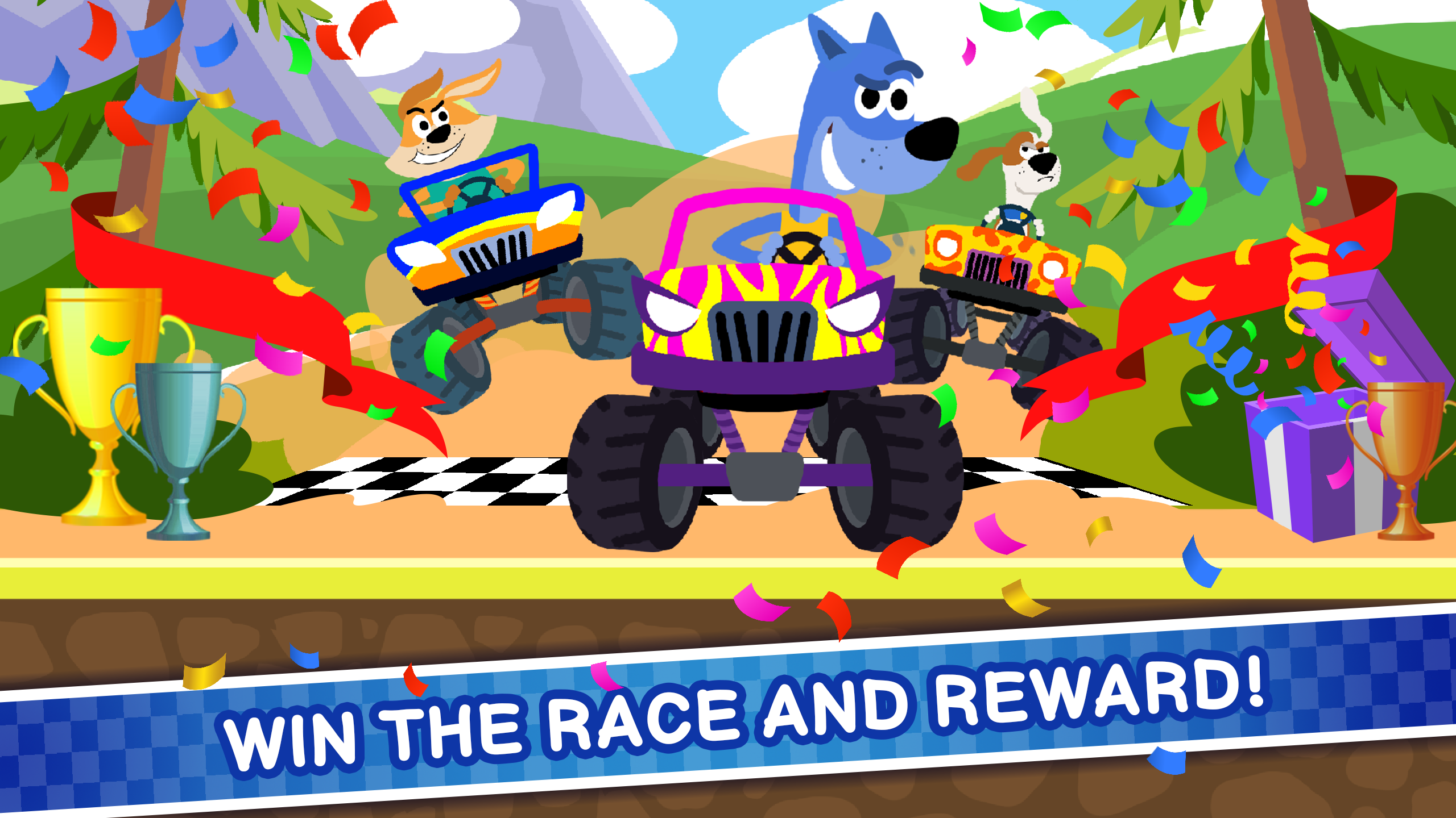 Screenshot of Monster Truck! Kids Racer Game