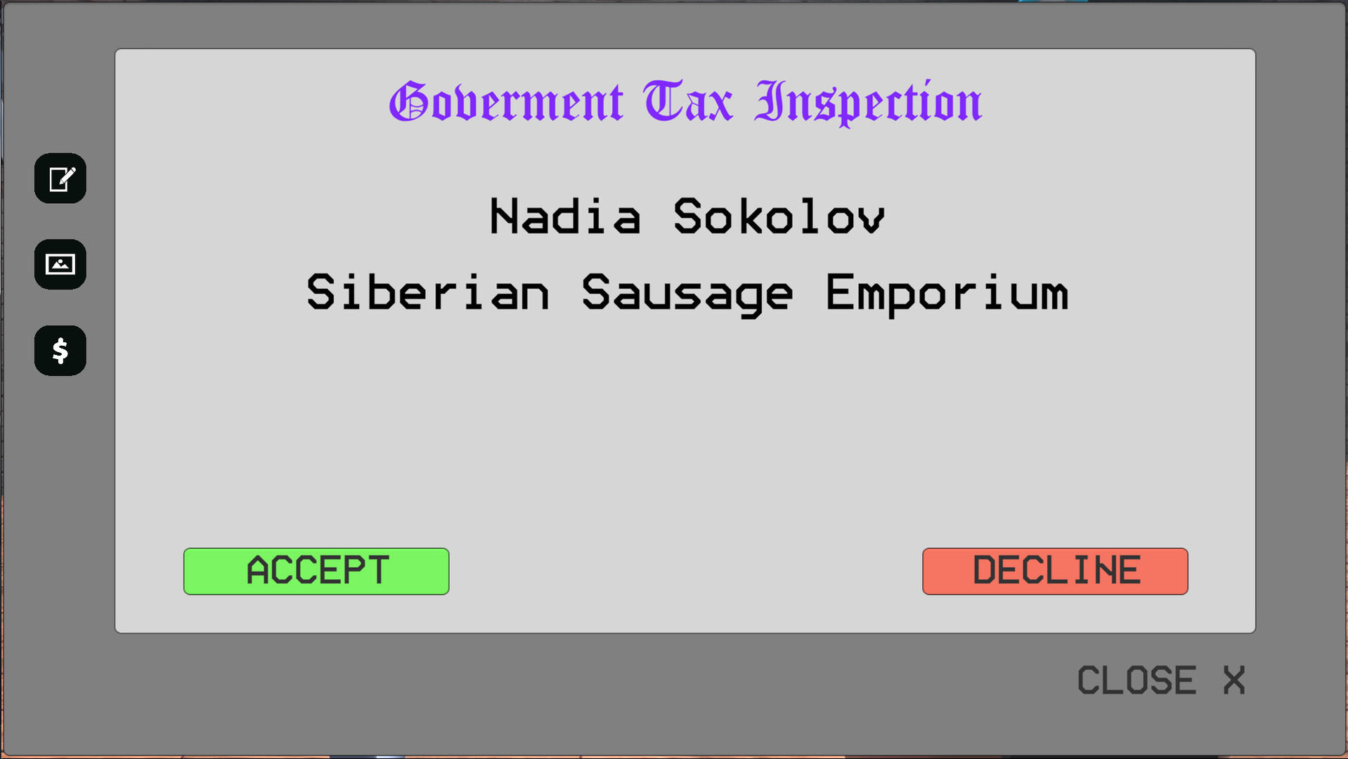 Sergei and the Tax Return screenshot game
