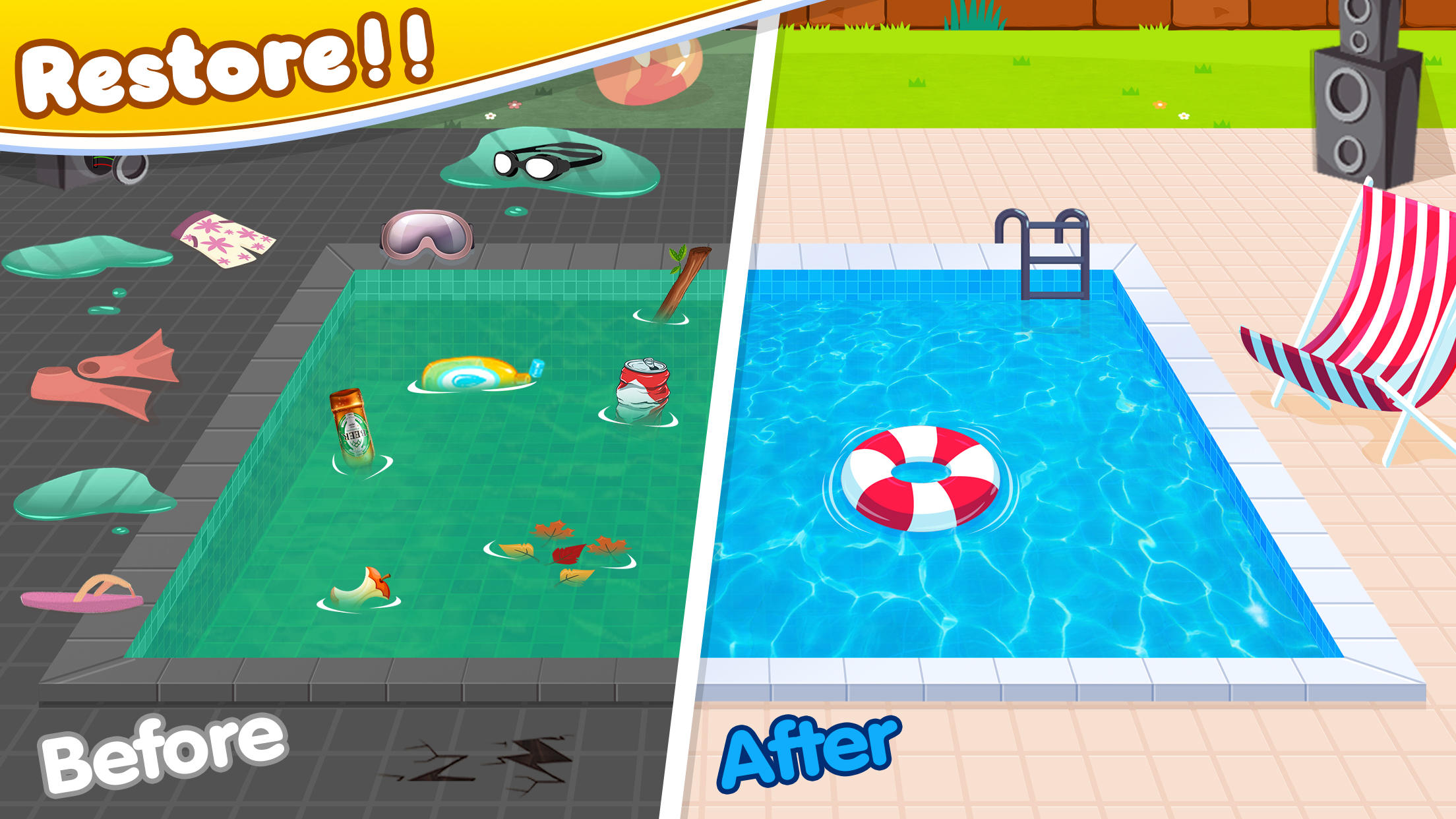 Screenshot of Sweet House Cleaning Game
