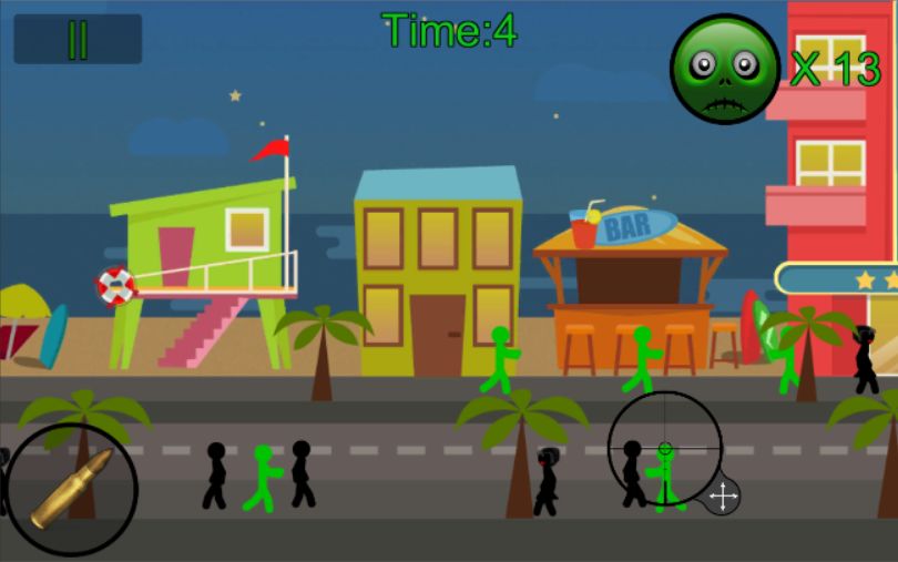 Zombie Stickman Sniper screenshot game