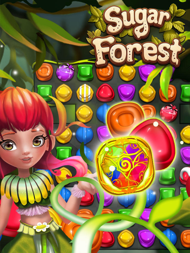 Captura de Tela do Jogo Sugar Forest : Match 3 Puzzle