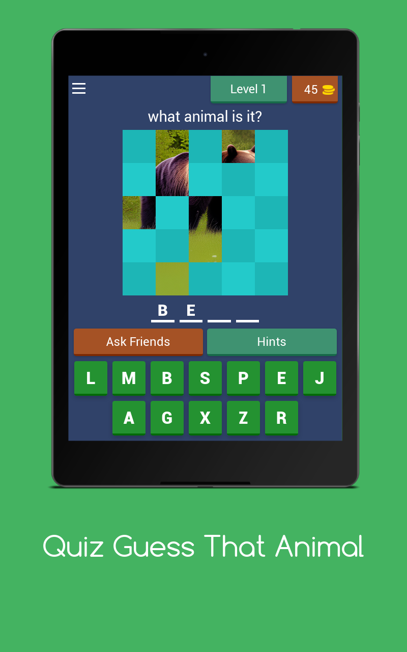 Quiz Guess That Animal Game Screenshot