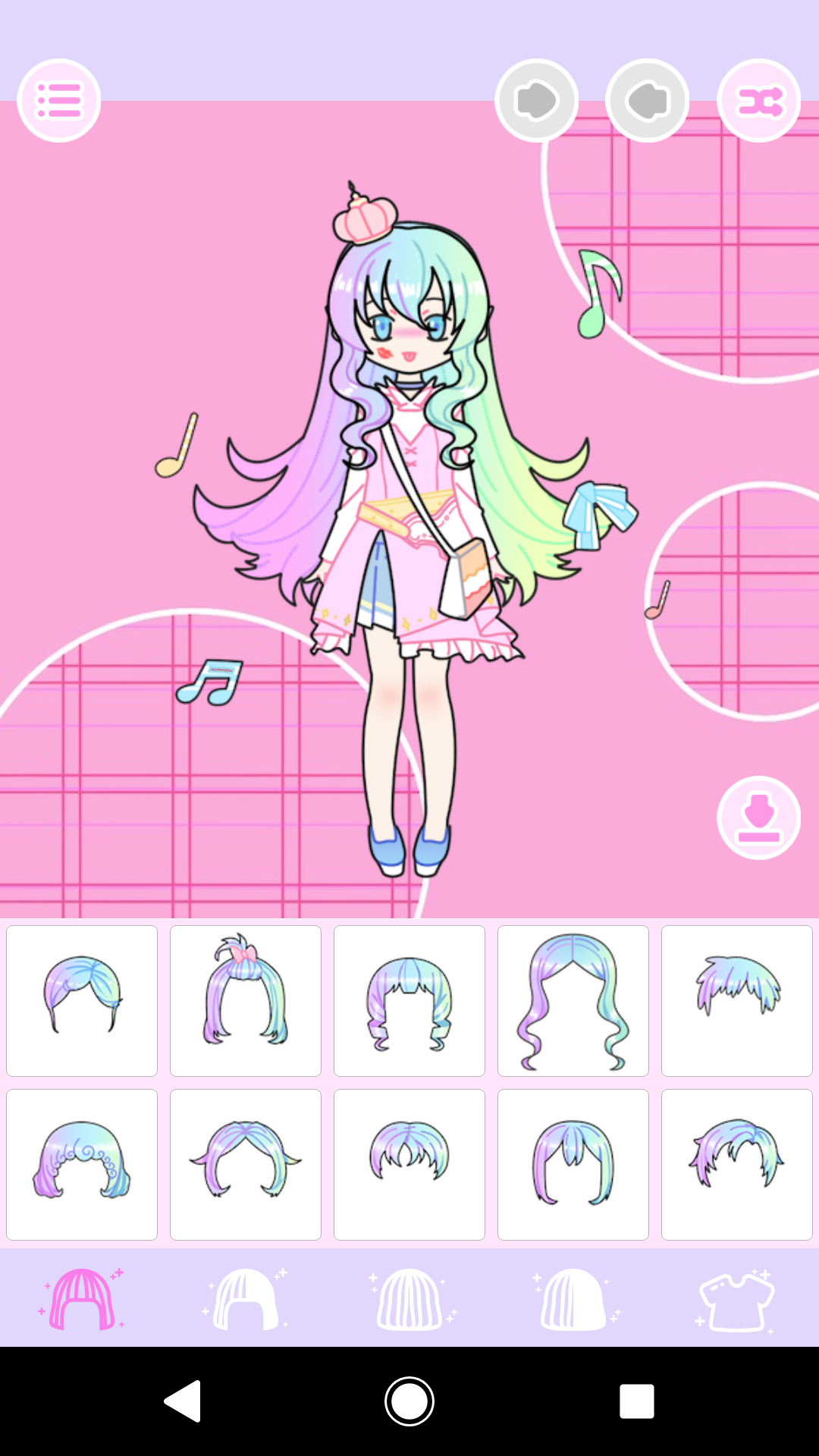 Pastel Avatar Maker 2: Make Your Own Pastel Avatar Game Screenshot