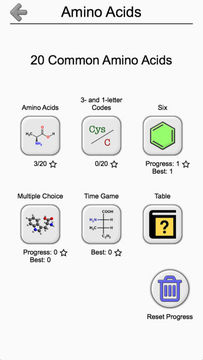Amino Acids: Quiz & Flashcards Game Screenshot