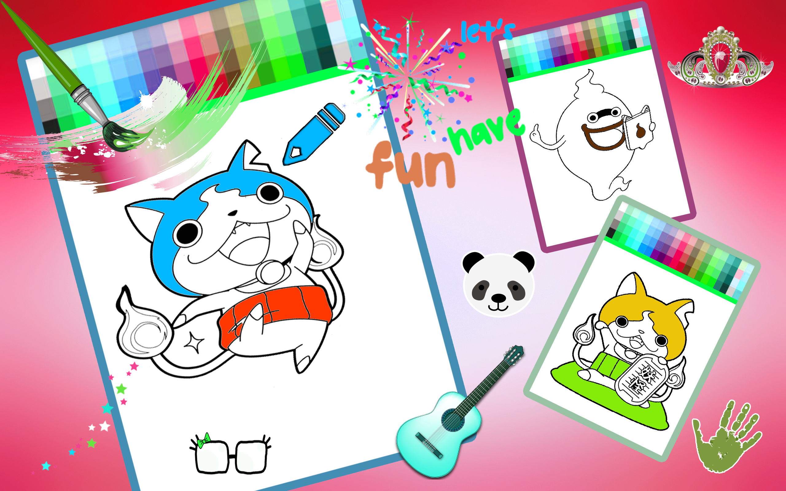 Yokai Coloring Book Game Screenshot
