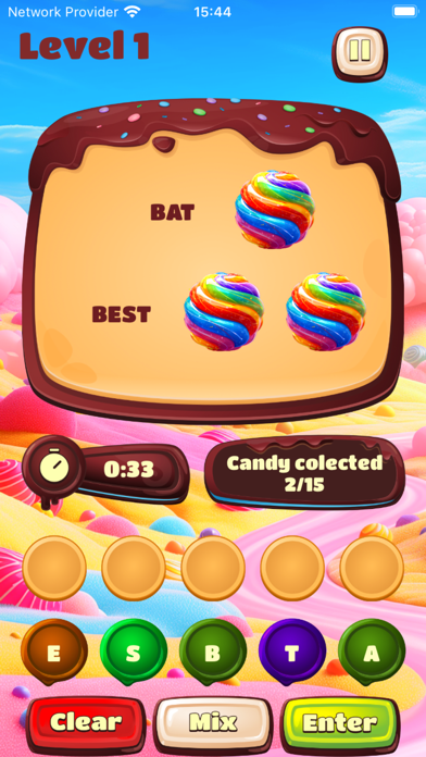 Sugar Word Mixer screenshot game