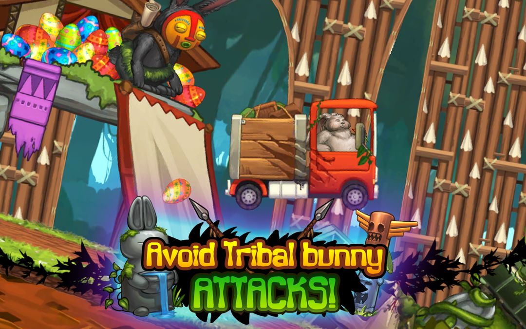 Angry Bunny Race: Jungle Road screenshot game