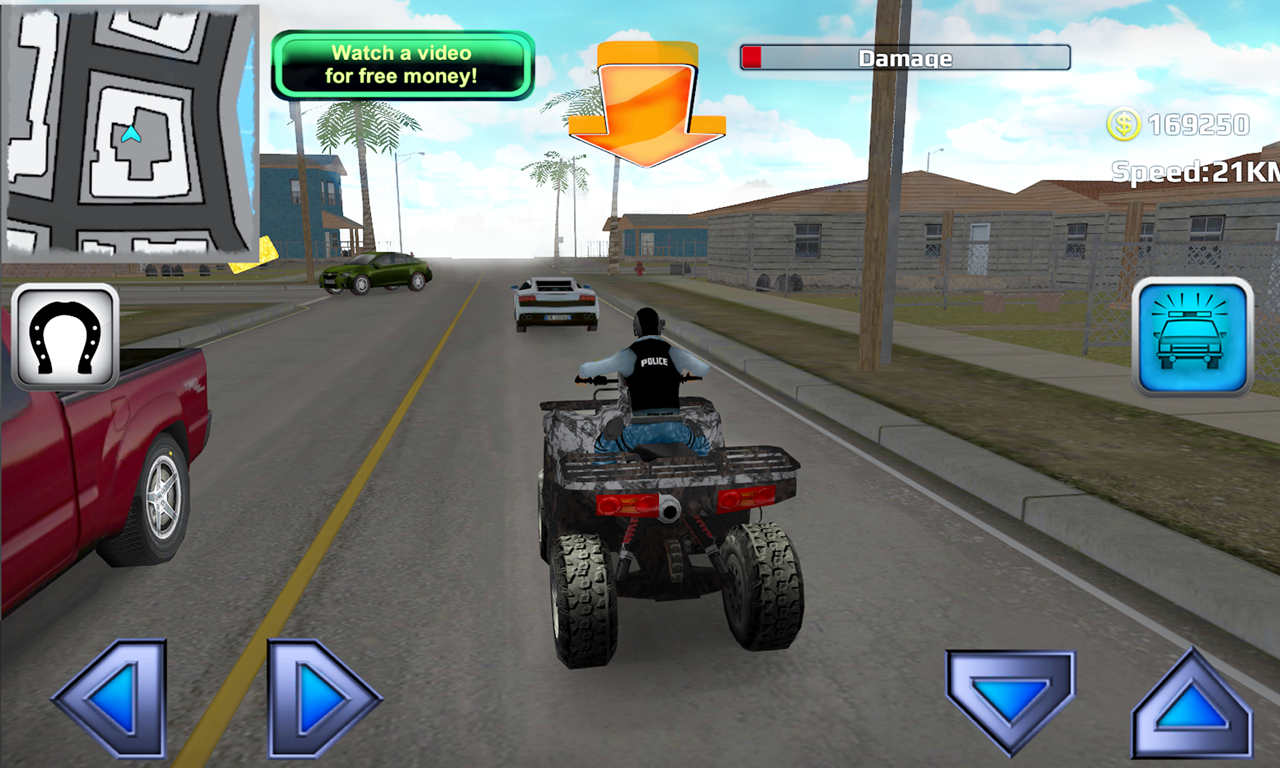 Police Quad Chase Simulator 3D Game Screenshot