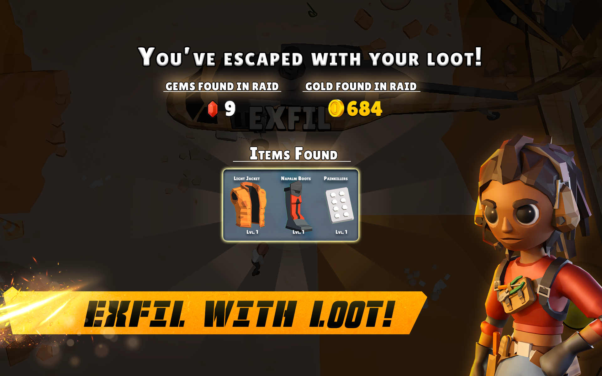 Скриншот игры Exfil: Loot & Extract