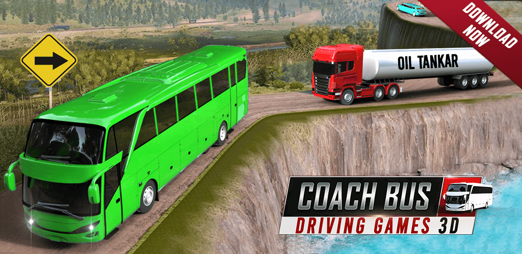 Banner of Coach Bus 3D Driving Games 10.4