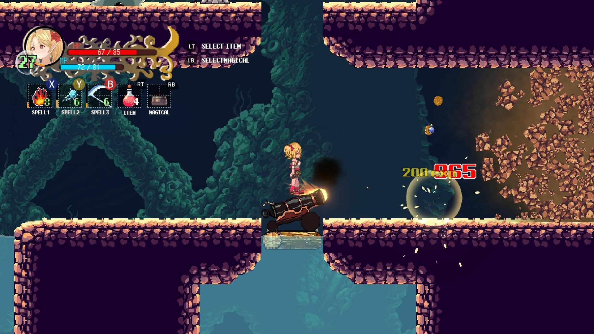 Screenshot of Witchroid Vania: A Magical Girl’s Fantastical Adventures