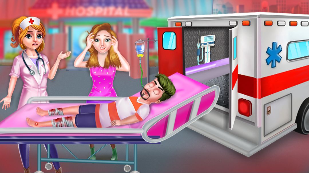 Screenshot of Doctor Ambulance Driver Game