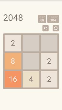2048 ゲームのスクリーンショット