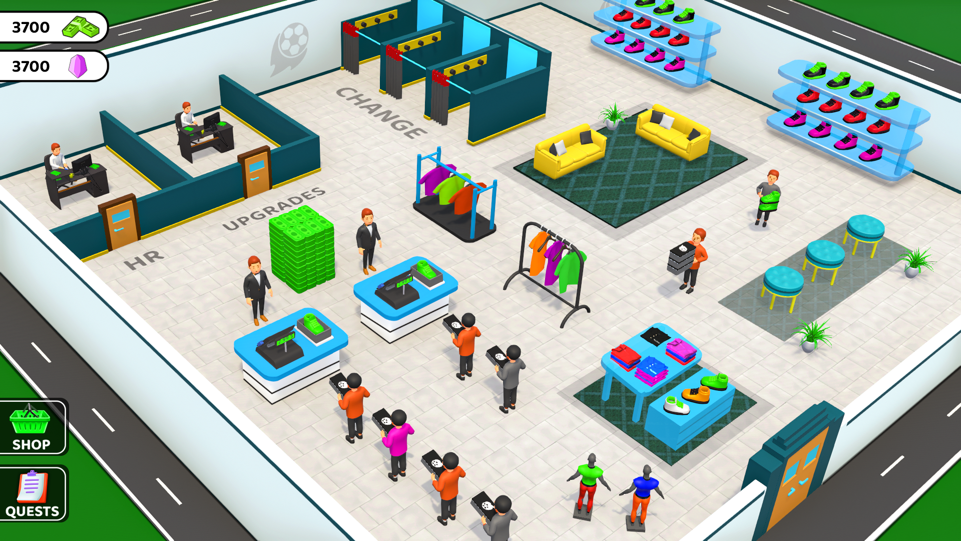 Captura de Tela do Jogo My Outlet Shop – Retail Tycoon