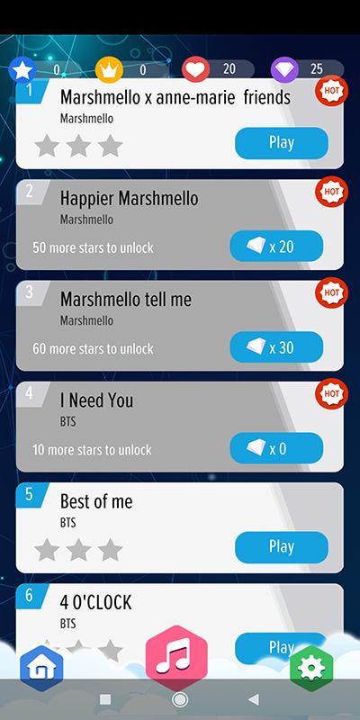 Marshmello Piano Tiles Game Screenshot