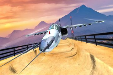 Jet Airplane on Mega Ramp: Mid Air Flying Stunts Game Screenshot