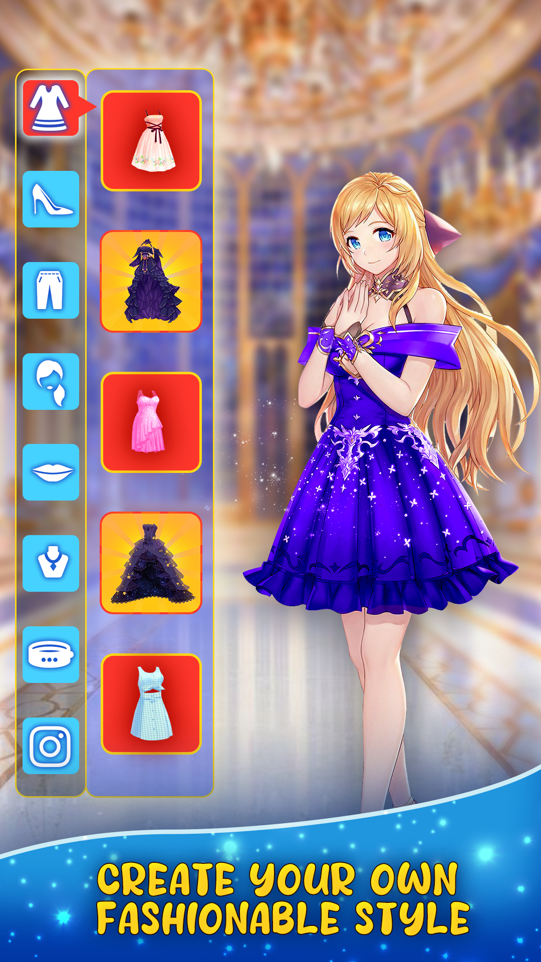 Anime Fashion Princess Makeup Game Screenshot