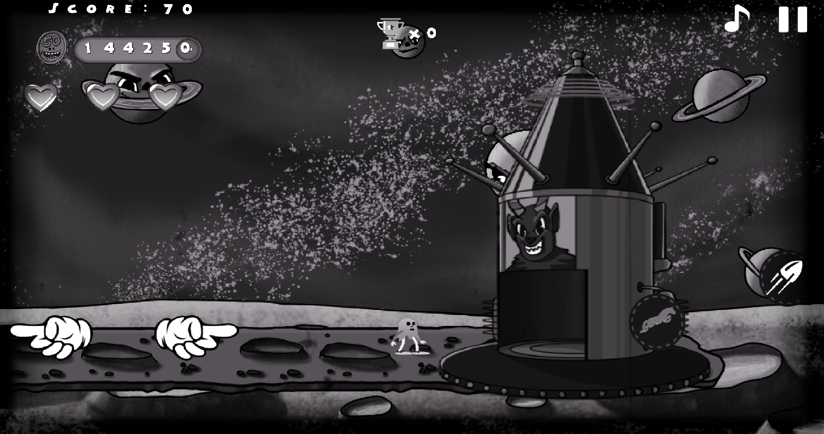 Screenshot of The Ghost:Cuphead & Sonic Game