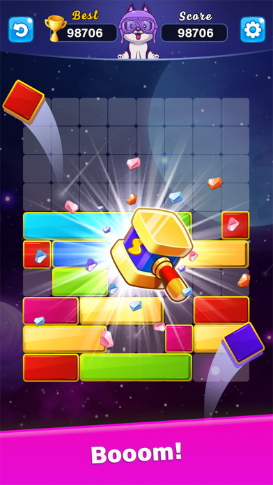 Block Sliding - Drop Jewel Game Screenshot