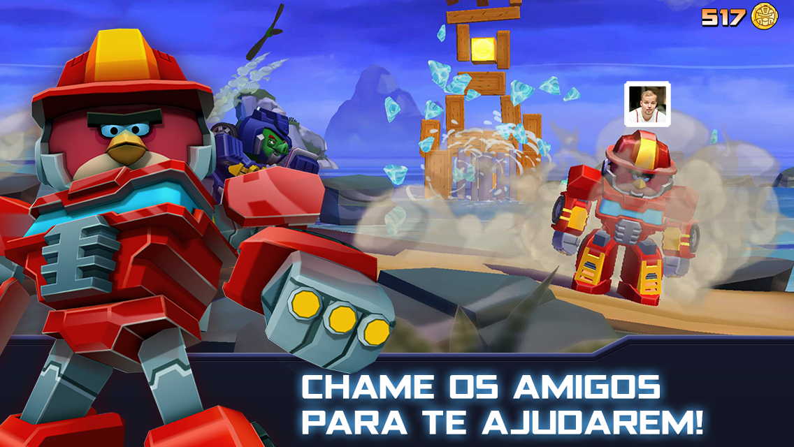 Captura de Tela do Jogo Angry Birds Transformers