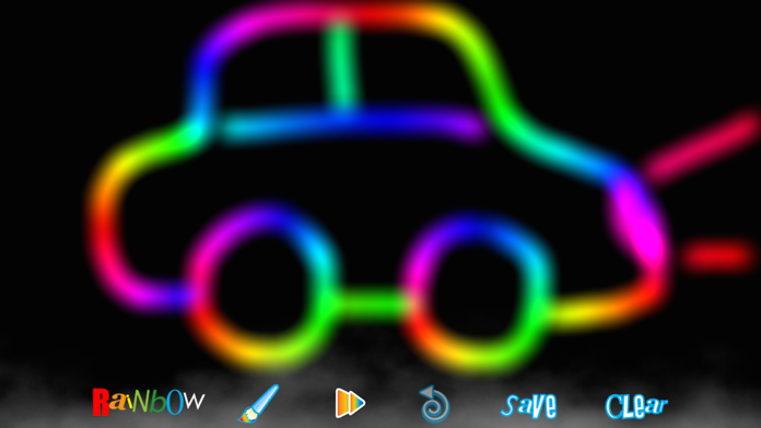 Screenshot of RainbowDoodle - Animated rainbow glow effect