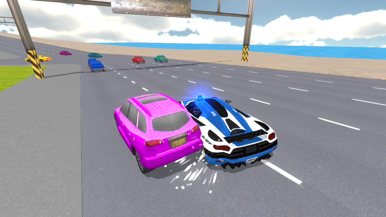 Cuplikan Layar Game Police Car Crazy Drivers