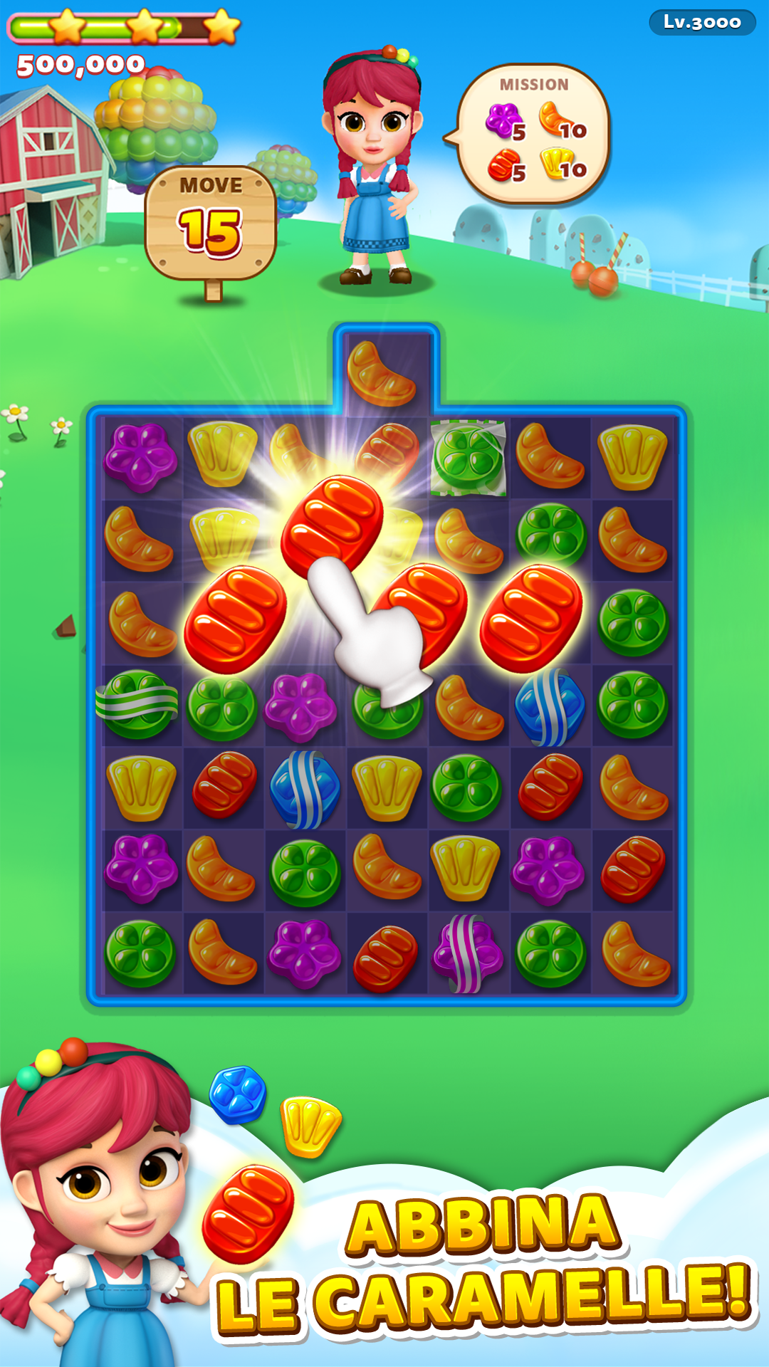 Screenshot 1 of Sweet Road - Match 3 puzzle 7.2.1