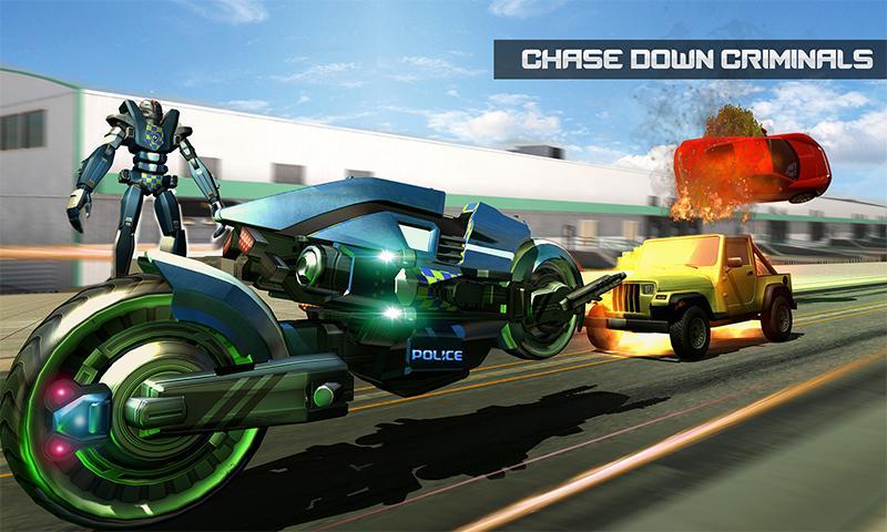 Police Moto Robot Superhero Game Screenshot