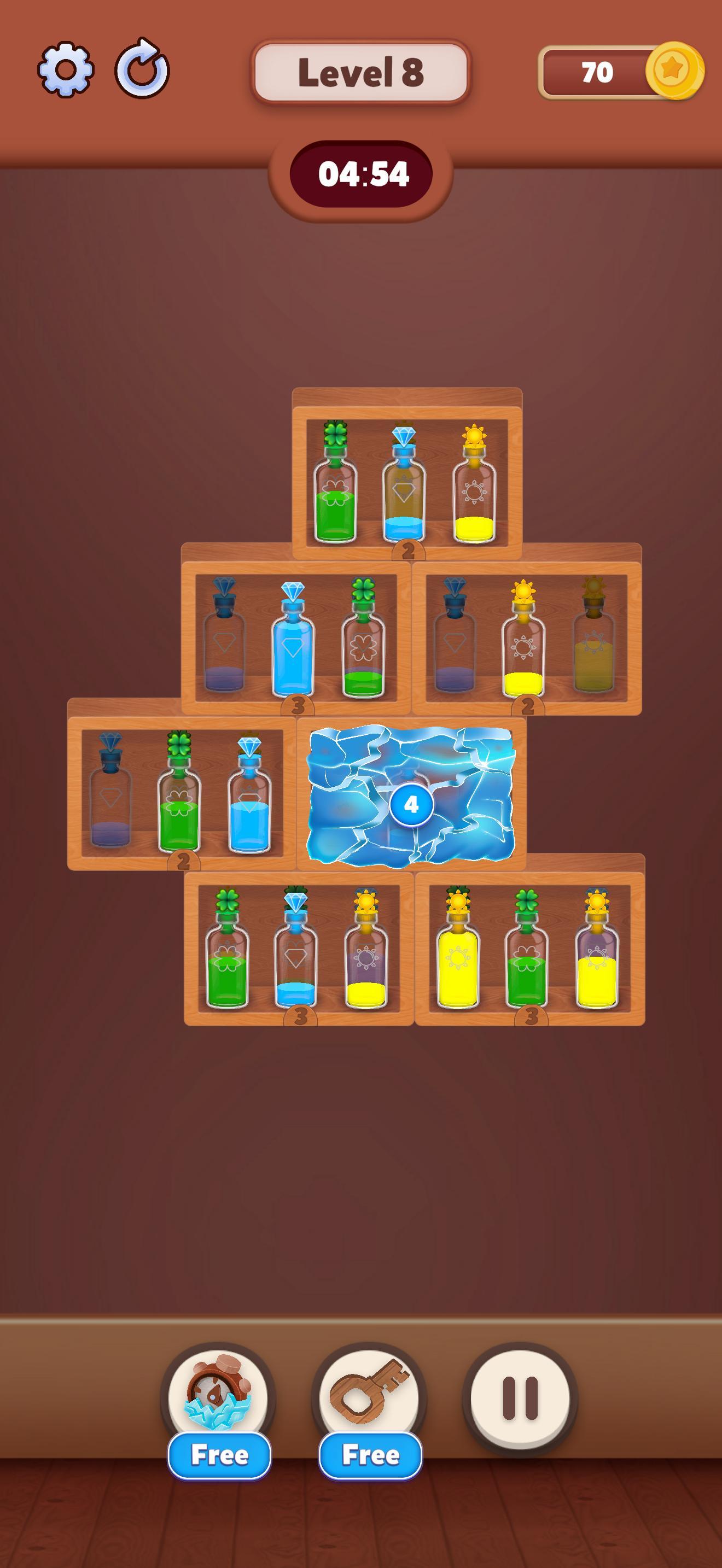 Merge The Bottles Game Screenshot