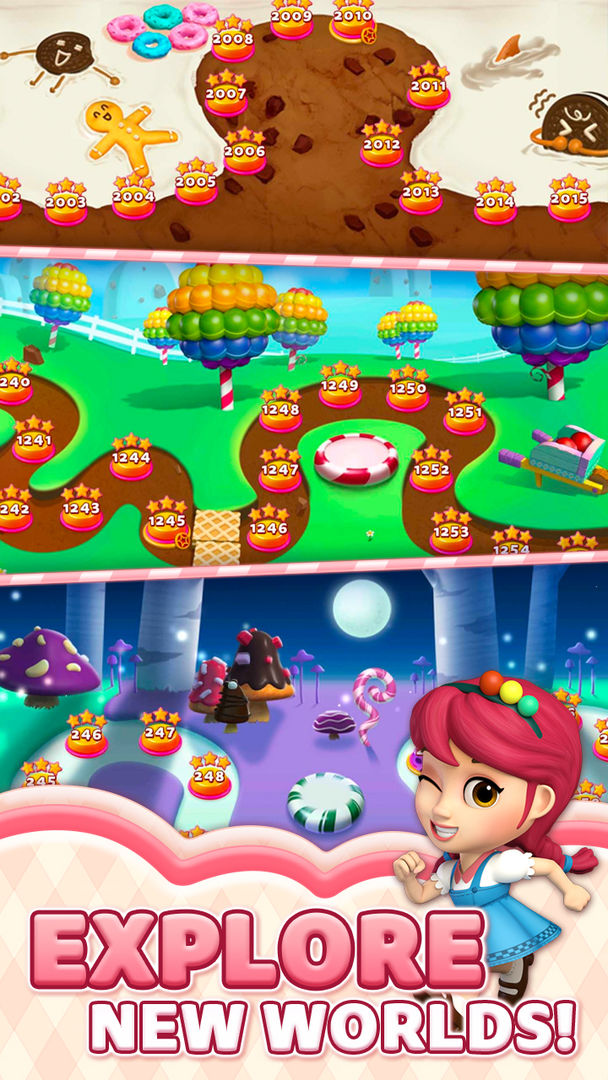 Screenshot of Sweet Road : Lollipop Match 3