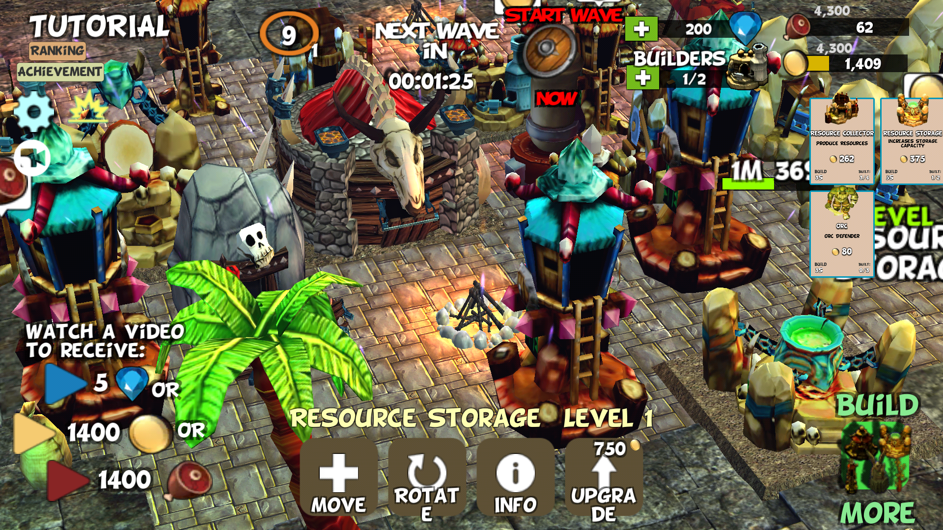 ☣️ Clash Of Orcs ⛺️ City Building Defense War TD Game Screenshot