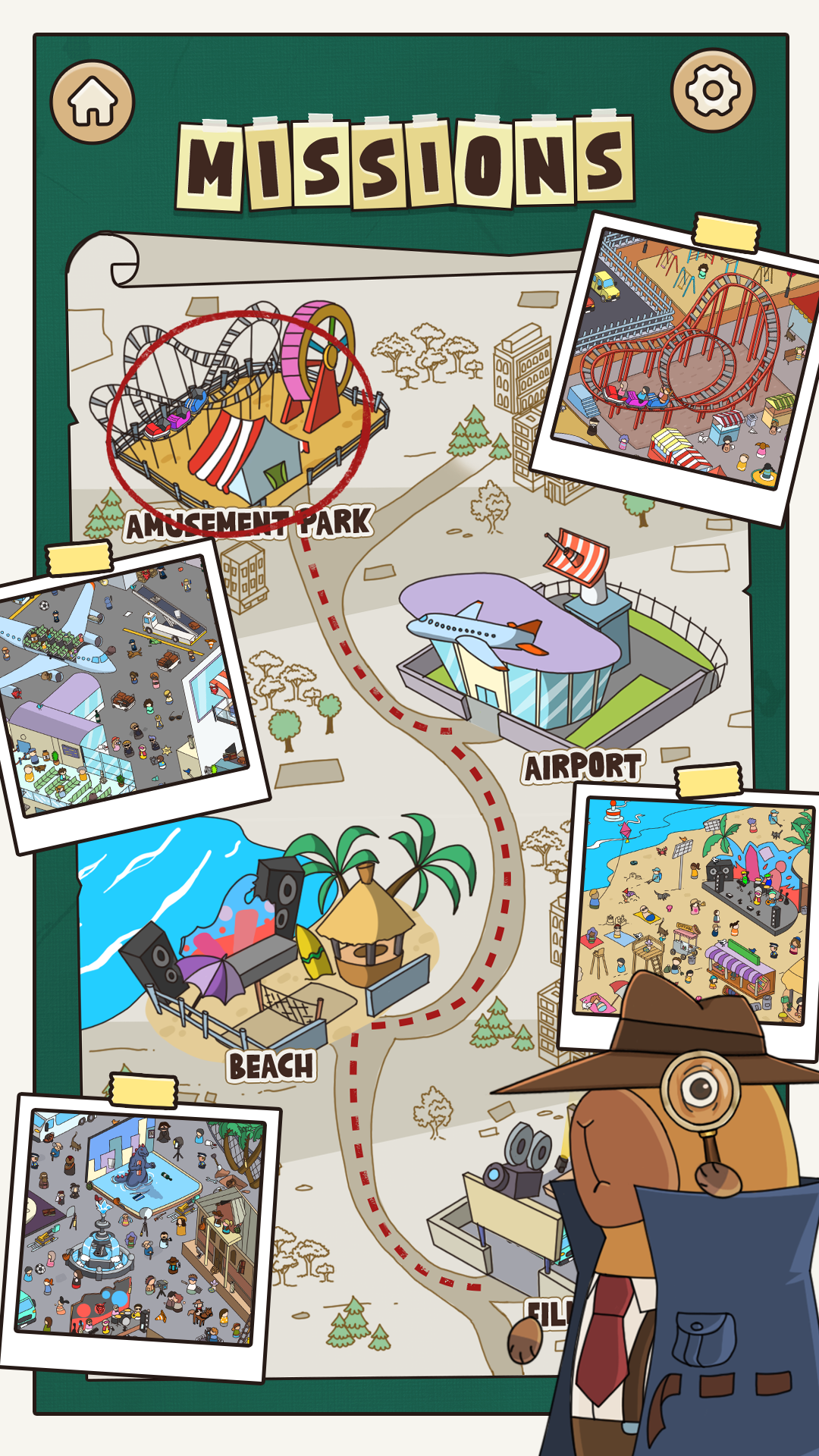 Find the Capybara - Spot It Game Screenshot