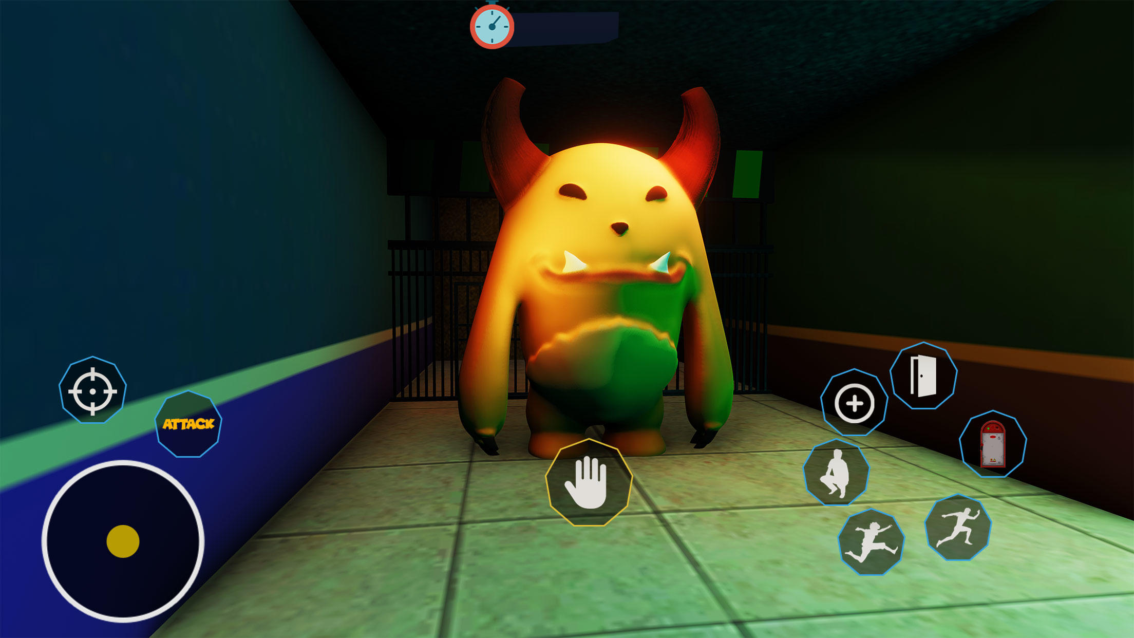 Scary Yellow Monster Survival Game Screenshot