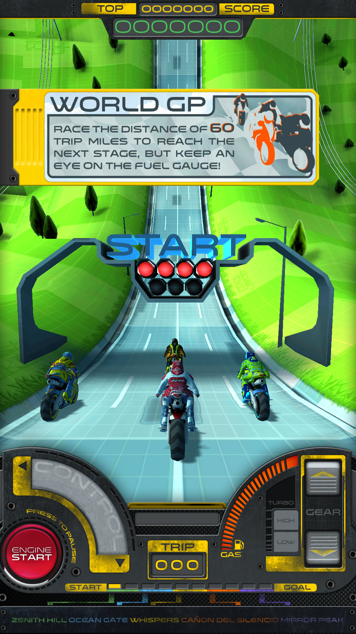 Screenshot of Moto RKD dash