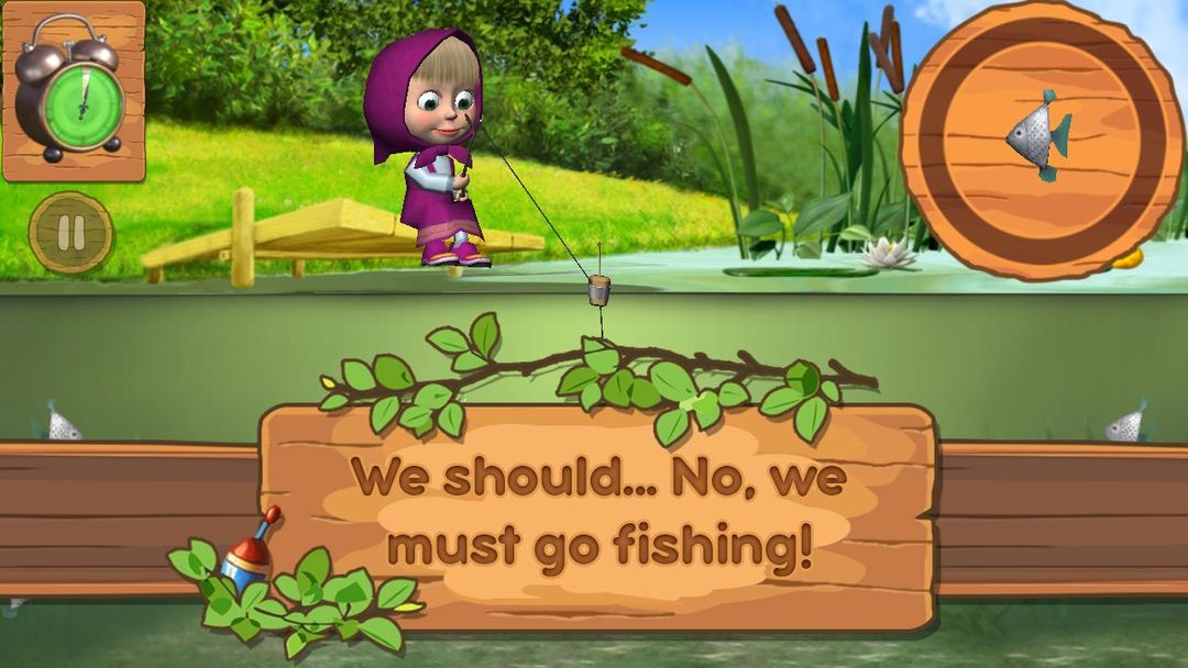 Screenshot of Masha and the Bear: Fishing